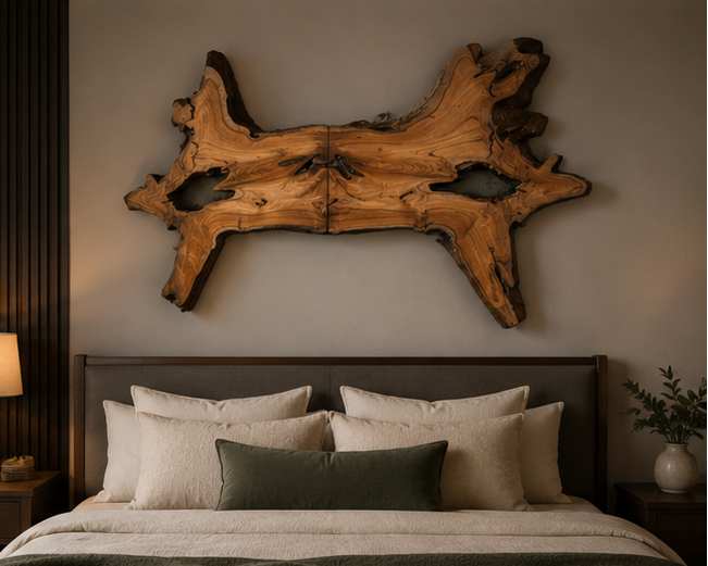 An Organic Driftwood Teak Wall Sculpture — A Symbol of Growth, Strength & Success