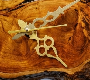 16-Inch Live Edge Teak Wood Wall Clock | Handmade High-Grade Sangwan Wood Clock