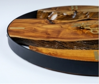 16-Inch Live Edge Teak Wood Wall Clock | Handmade High-Grade Sangwan Wood Clock