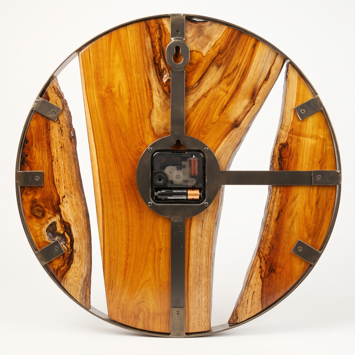 Artisan Live-Edge Teak Wall Clock
