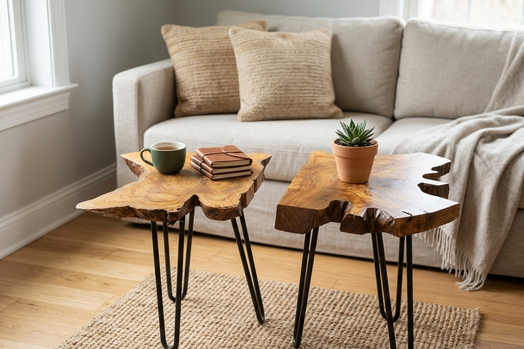 “The Living Edge” – Premium Solid Teak Wood Coffee Table